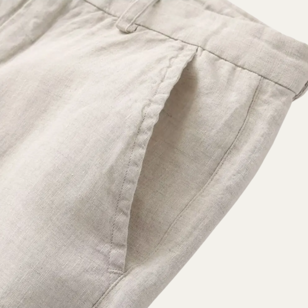 Alderfall Men's Linen Pants Casual Loose Fit