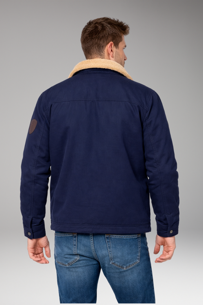 Men's Sherpa Jacket Button Closure