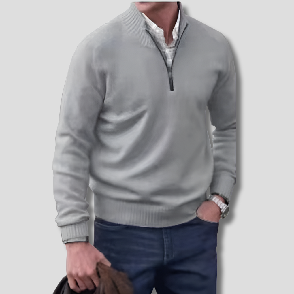Men's Half-Zip Sweater Layering Pullover