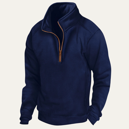 Men's Tactical Fleece Sweater Quarter Zip Collar