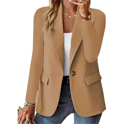 Women's Slim Fit Blazer Long Sleeve Buckle Detail