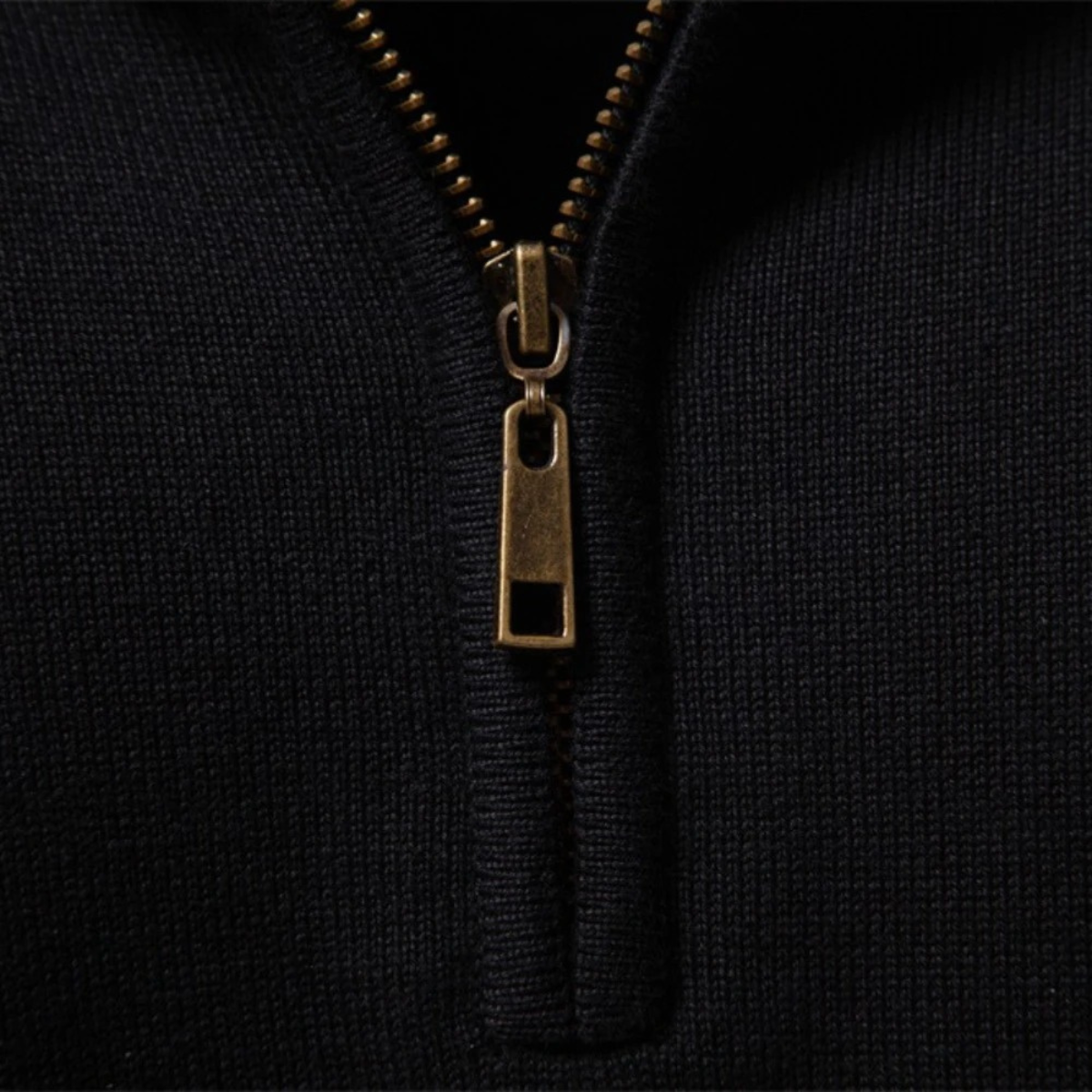 Men's Half Zip Wool Sweater