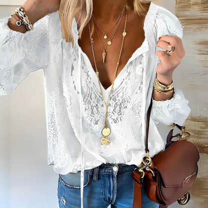 Eleanor | Women Summer V Neck Blouse Top