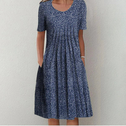 Women's Floral Pleated Dress