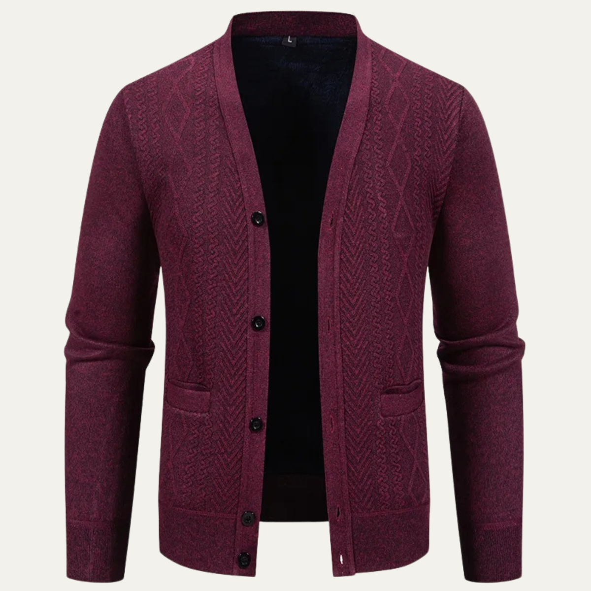 Men's V Neck Knitted Cardigan Casual Button Up