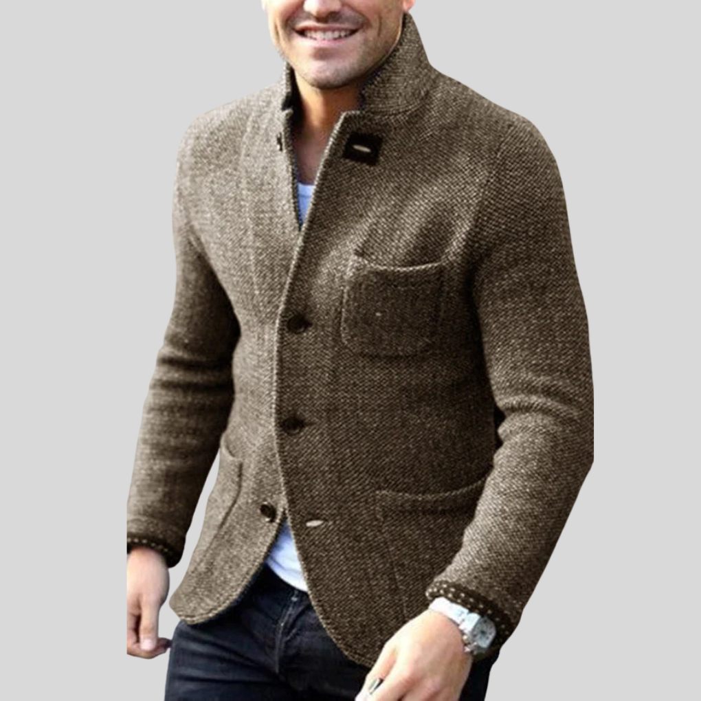 Men's Down Blazer Warm Insulated Navy