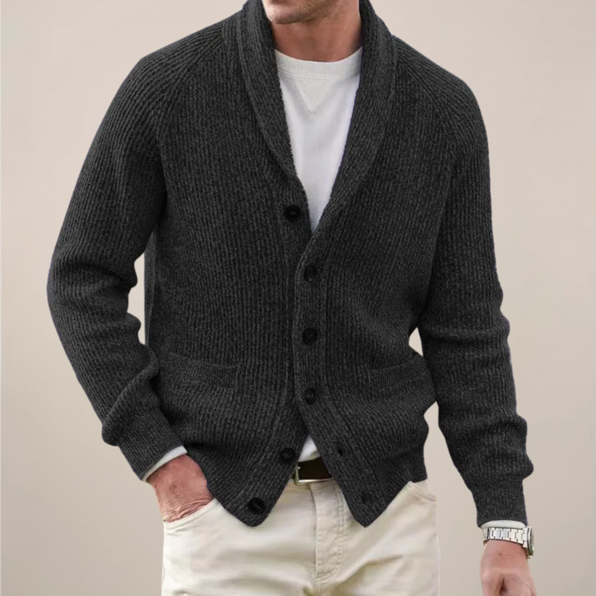 Lucas | Men’s Spring Button Front Knit Cardigan