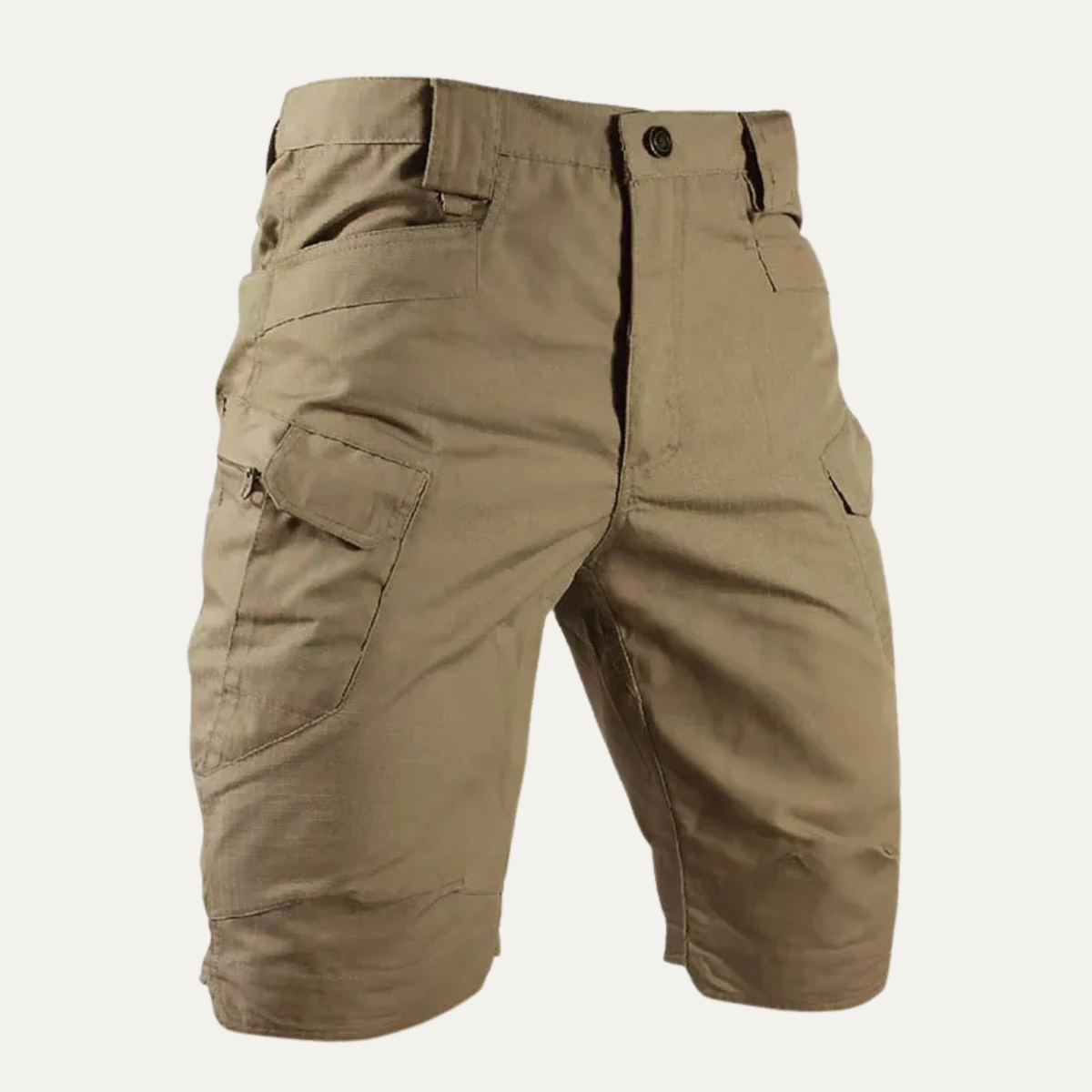 Men's Cargo Shorts Cotton Summer Beige - Fashinoza
