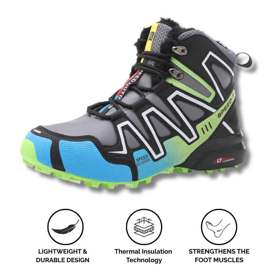 Orthopedic Hiking Boots for Women and Men Waterproof Thermal Plush Lining