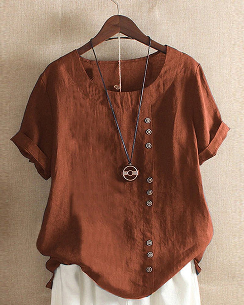 Women's Linen Short Sleeve Casual