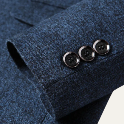 Men's Slim Fit Blazer Suit Navy Blue Turn Down Collar