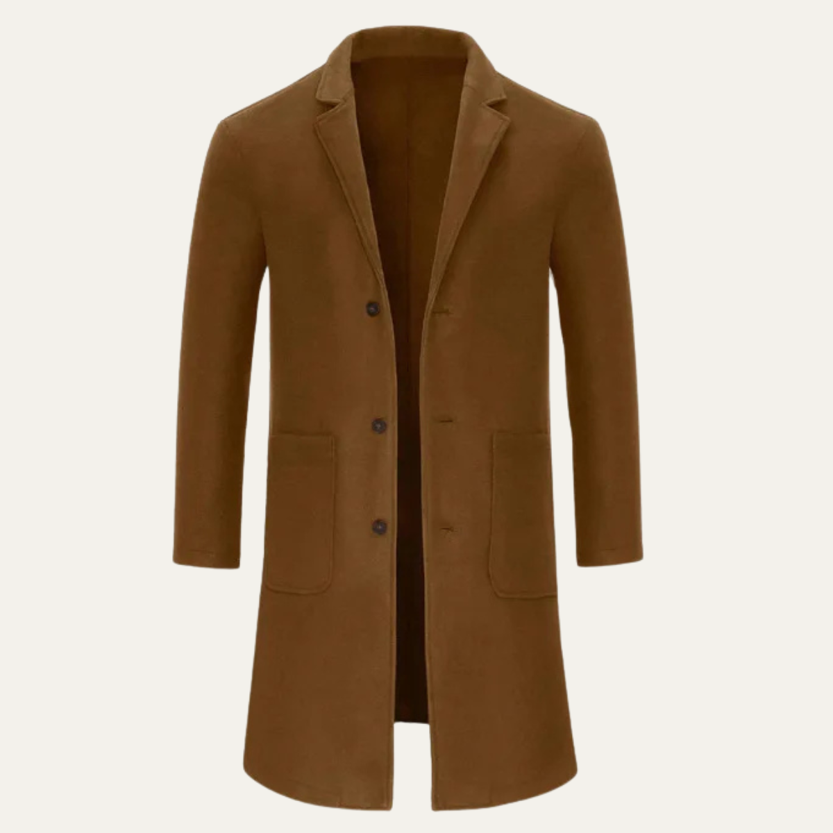 Men's Slim Fit Wool Overcoat Classic Winter - Fashinoza