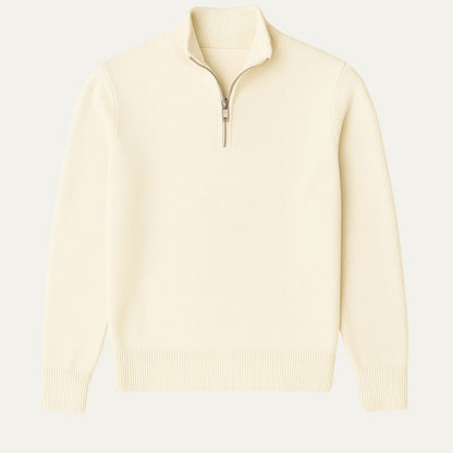 Men's Navy Blue Half-Zip Sweater