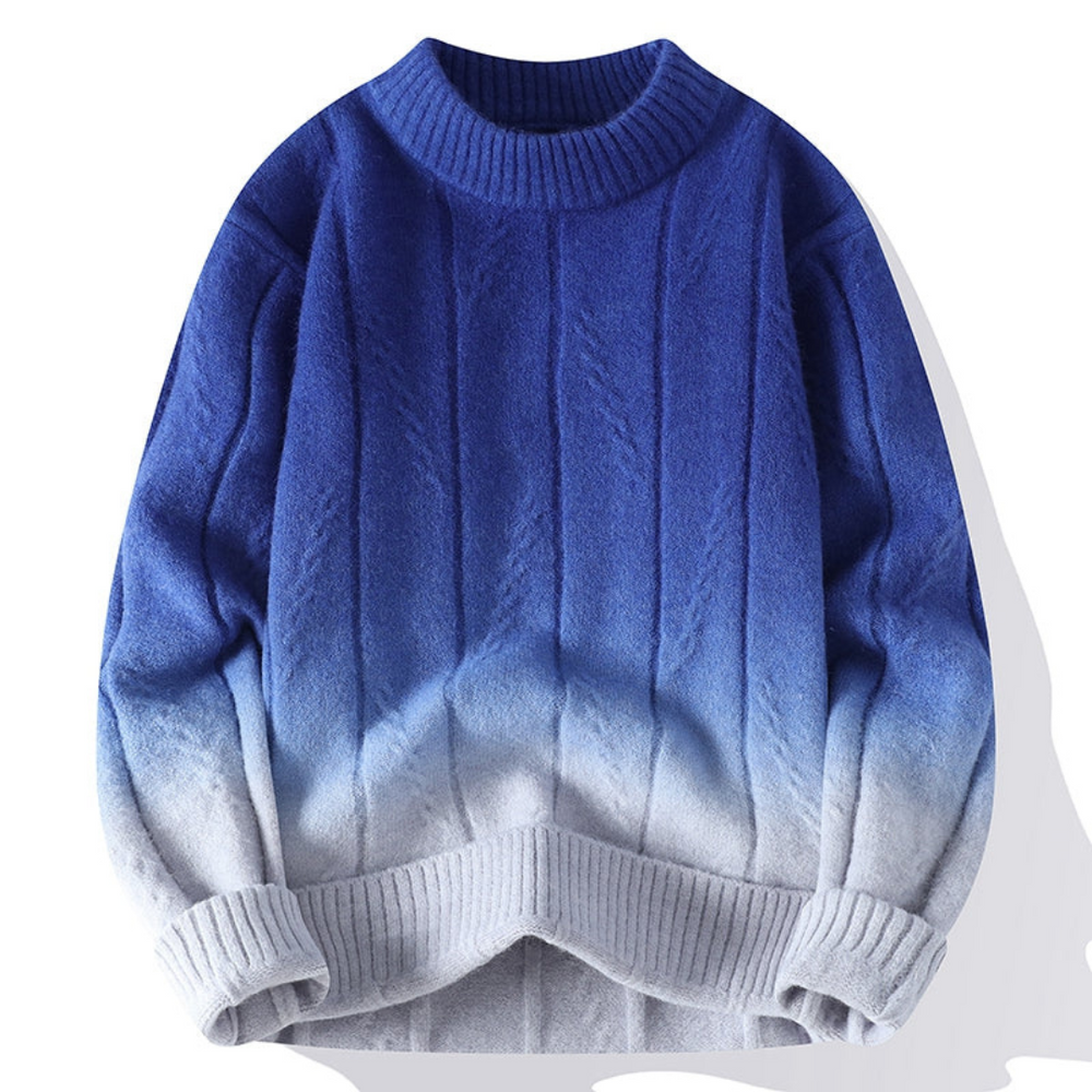 Men’s Gradient Knit Sweater – Soft Casual Pullover