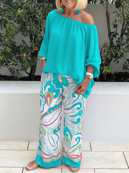 Women's Off Shoulder Two Piece Set