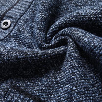 Men's Knit Button Up Cardigan Warm Layer