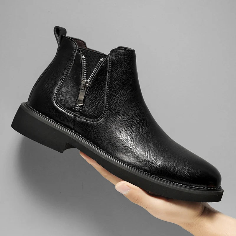 Men's Vintage Leather Chelsea Boots