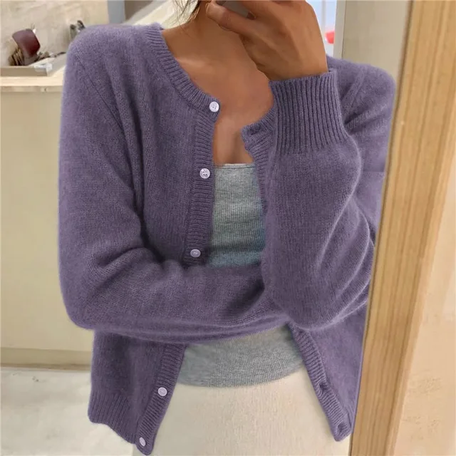 Ruby | Women’s Winter Button Front Long Sleeve Cardigan
