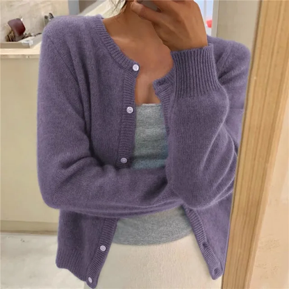 Ruby | Women’s Winter Button Front Long Sleeve Cardigan