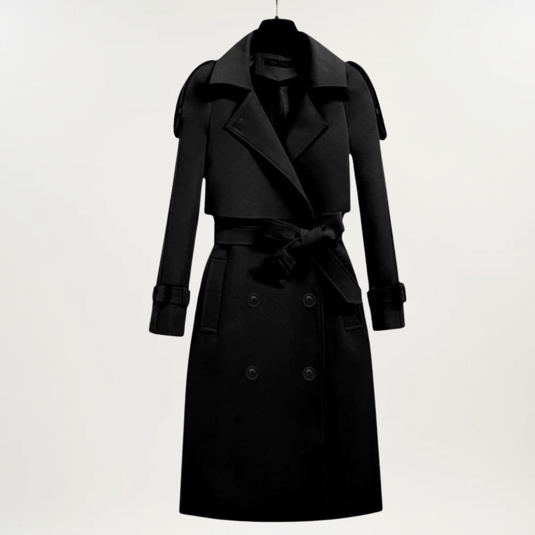 Women's Double Breasted Belted Trench Coat