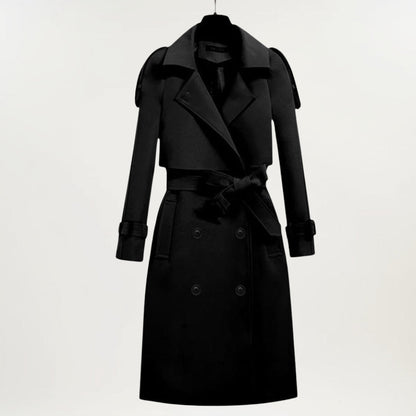 Women's Double Breasted Belted Trench Coat