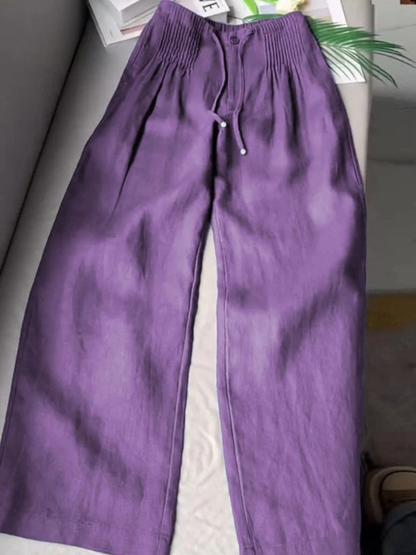 Women's Drawstring Wide Leg Pants
