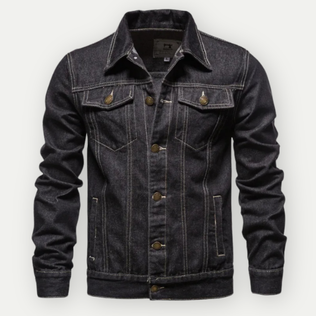 Men's Denim Trucker Jacket Classic Blue - Fashinoza