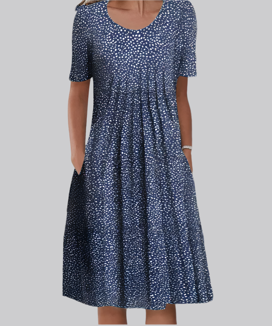 Women's Short Sleeve Floral Print Dress