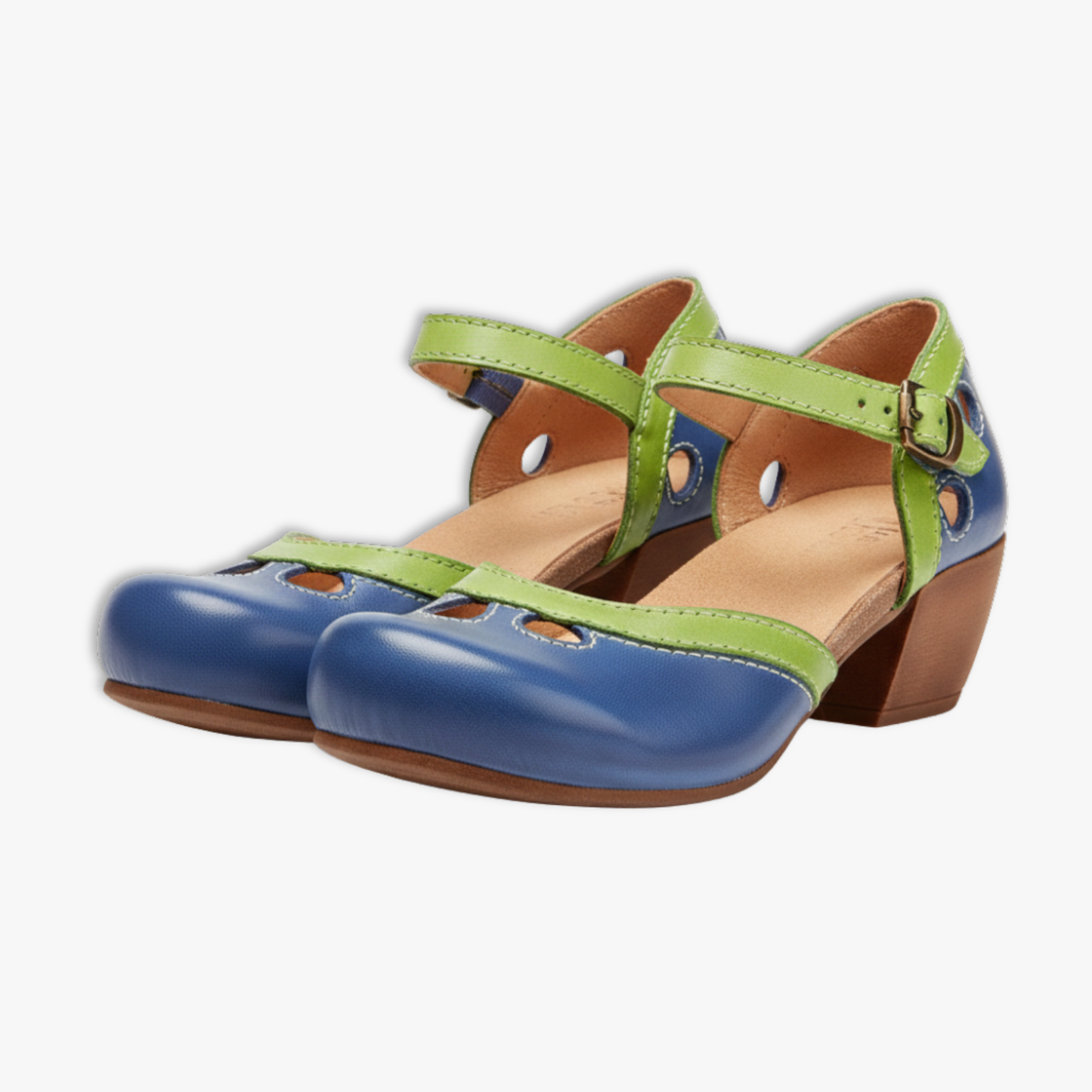 Elegant Retro Mid Heel Hollow Out Ladies Sandals