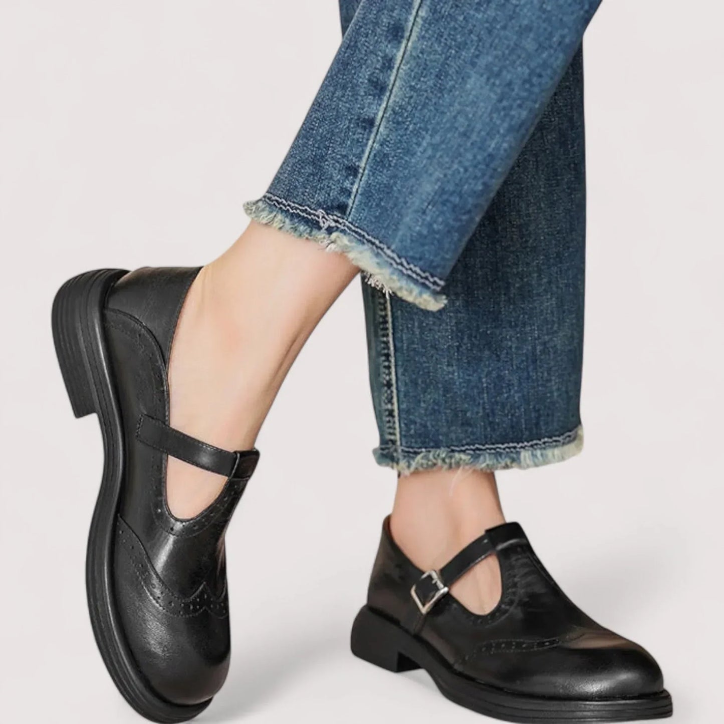 Women's Chunky Mary Jane Shoes Closed Toe