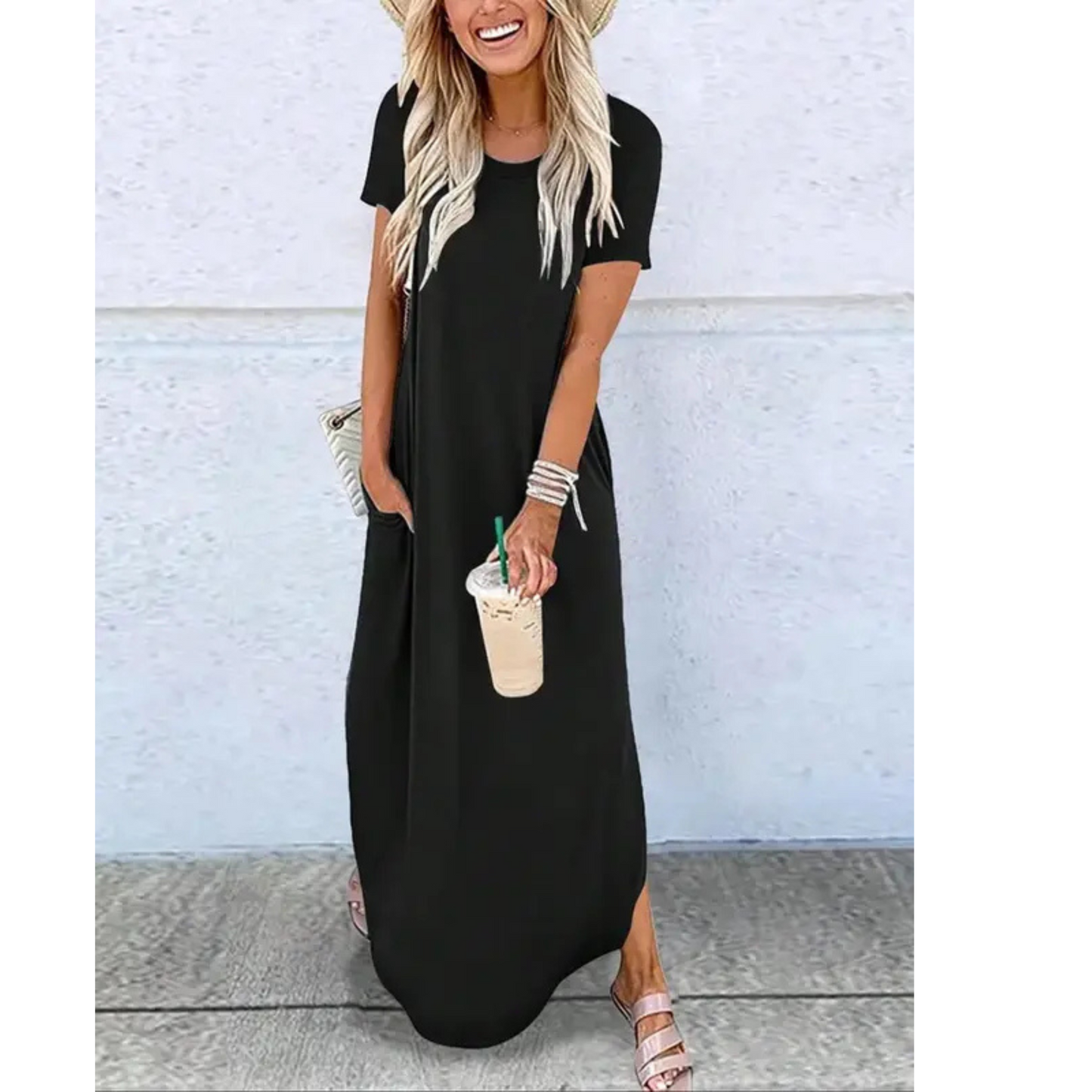 Women's Round Neck Loose Fit Dress