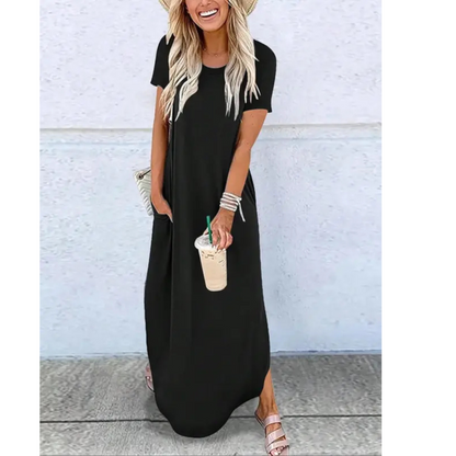 Women's Round Neck Loose Fit Dress