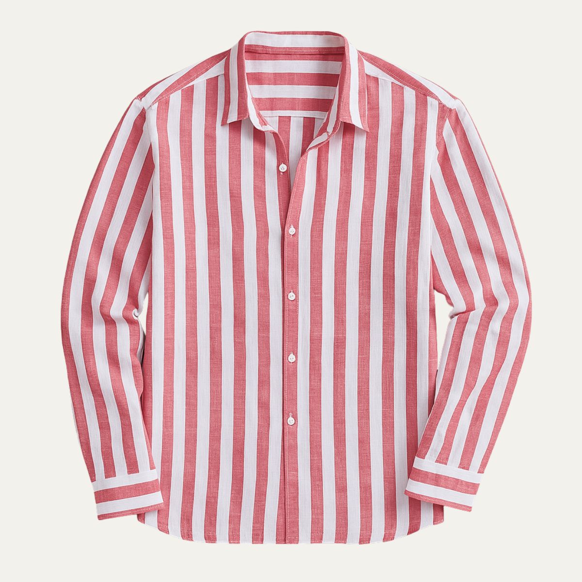 Men's Linen Striped Shirt - Fashinoza