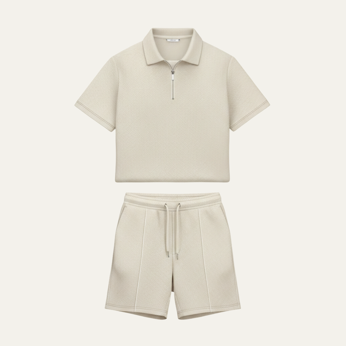 Men's Casual Summer Set Shirt And Shorts Solid Color