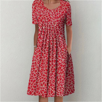 Women's Floral Casual Dress With Pockets