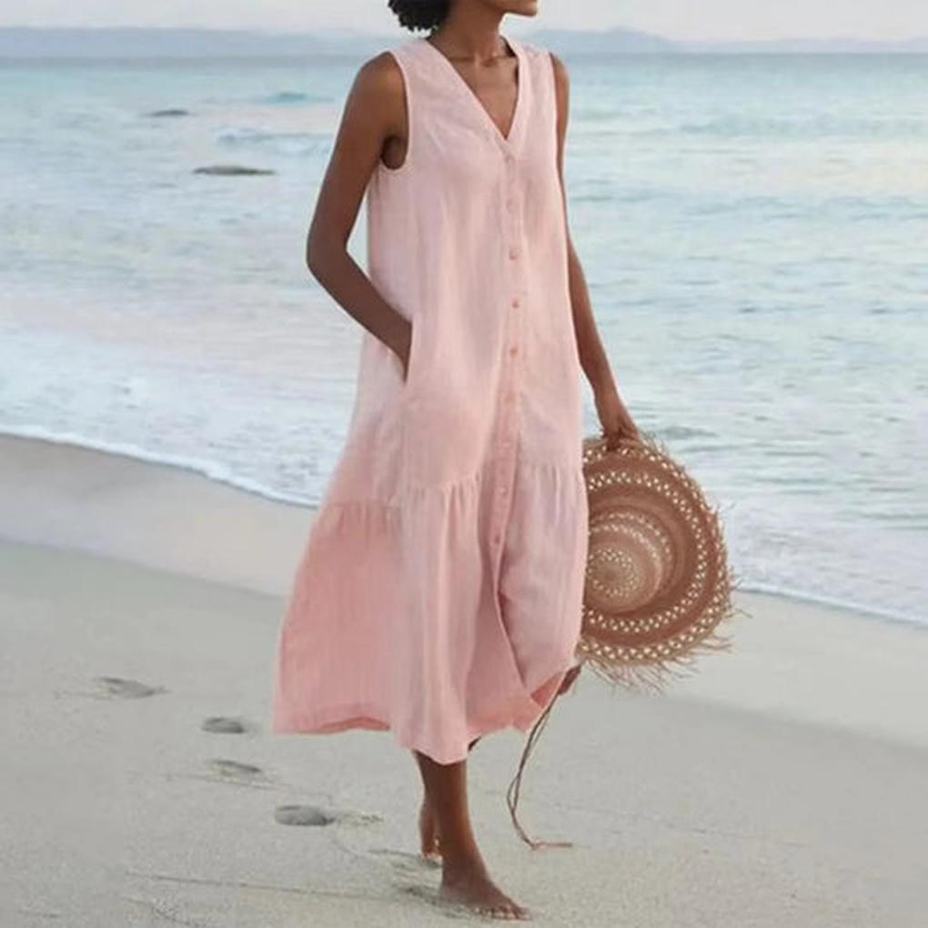 Women's V-Neck Dress Elegant Casual Wear