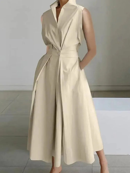 Women's Midi Cotton Dress - Fashinoza