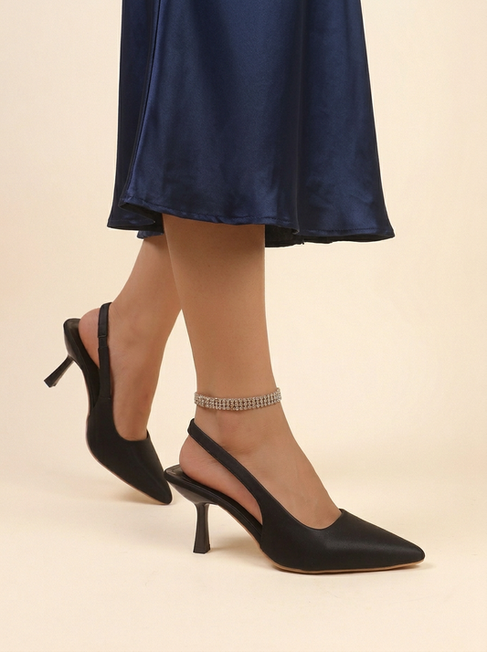 Women's Pointed-Toe Slingback Pumps Stiletto Heel - 
Fashinoza