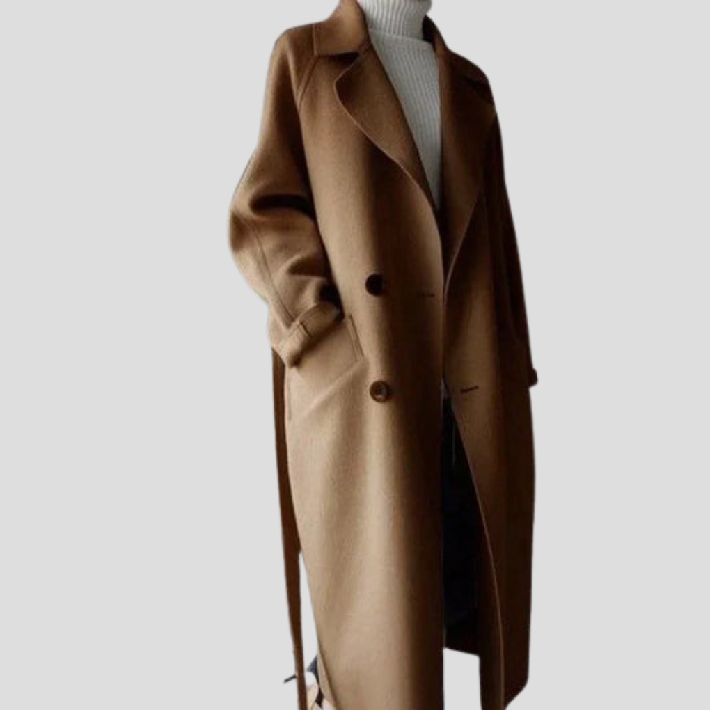 Women's Wool Coat Long Elegant Cold Weather