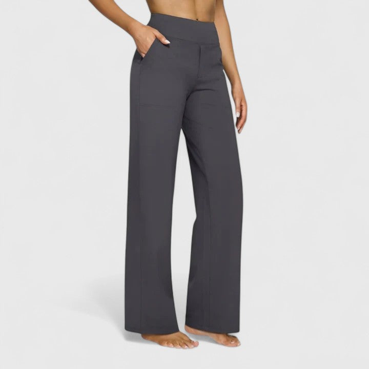 Hazel | Womens High Waist Wide Leg Pants