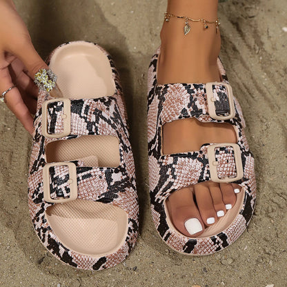 Estelle Women's Flat Sandals Adjustable Buckle