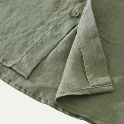 Men's Linen Casual Shirt Green