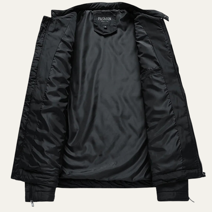 Crestfall Men's Quilted Padded Jacket Warm Zip Up