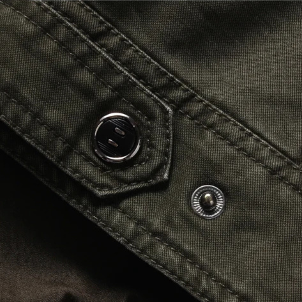Men's Military Cargo Jacket Cotton Green