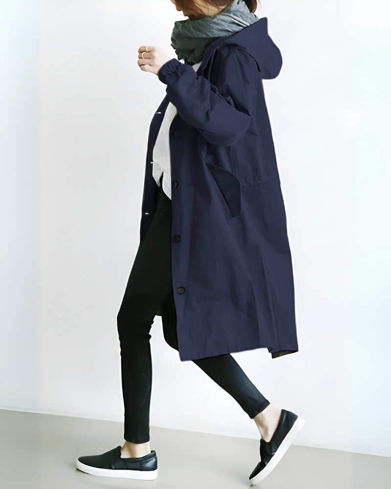 Women's Hooded Trench Coat Classic