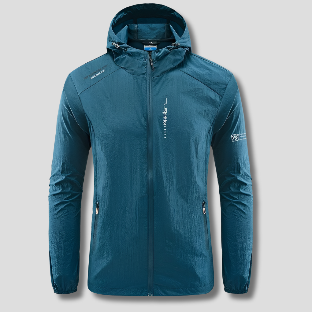 Men's Hooded Summer Jacket Windproof Water Resistant - Fashinoza