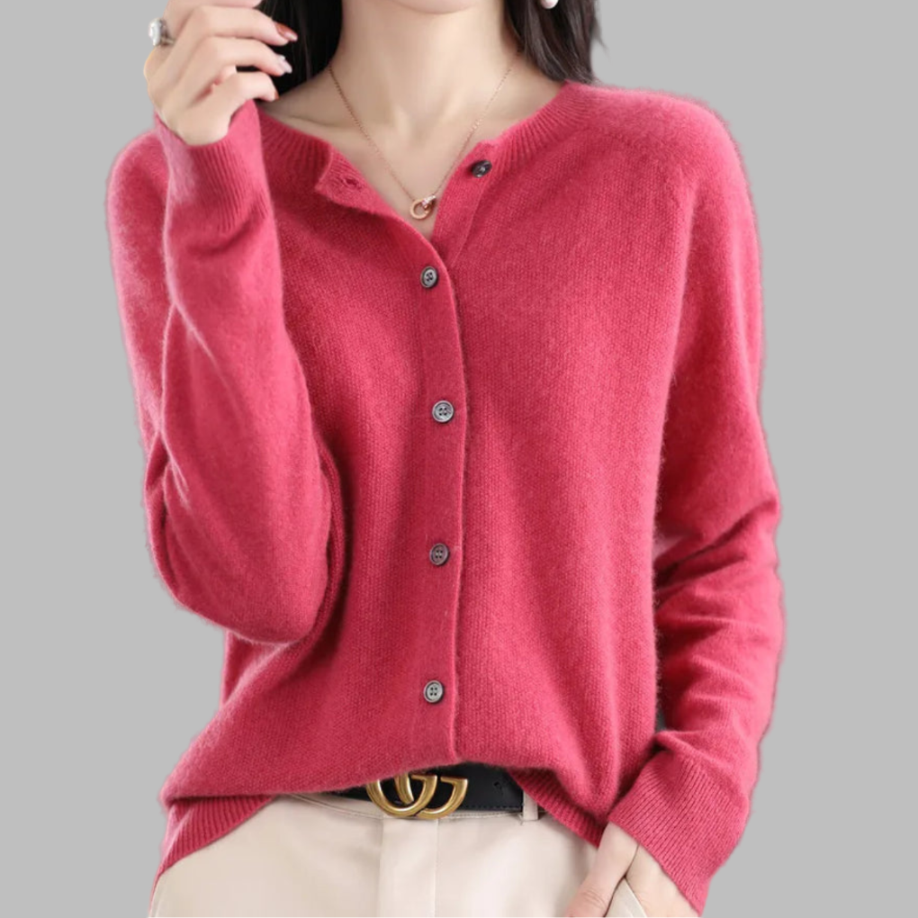Women's Open Neck Cardigan Sweater - Fashinoza