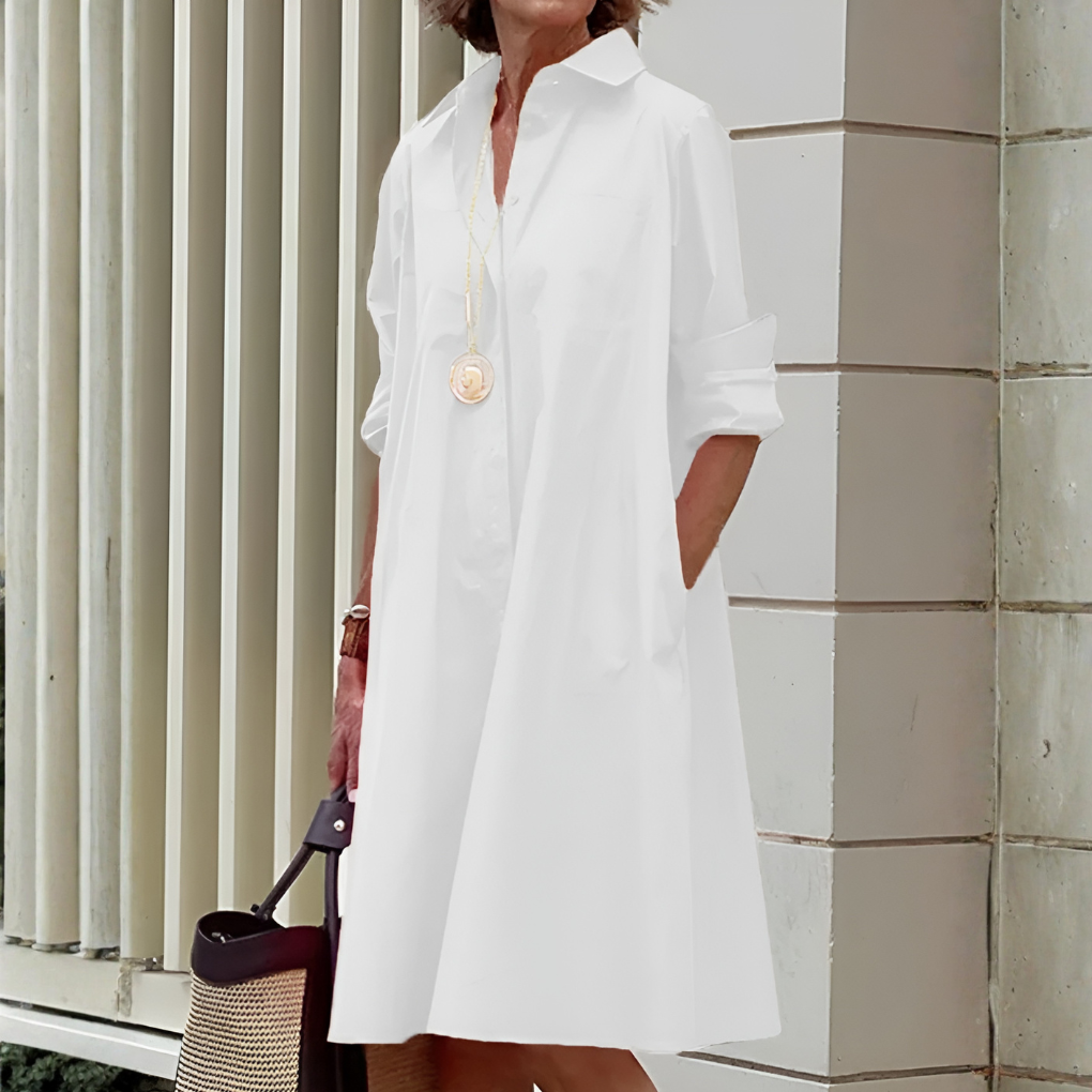 Women's Polo Dress Cotton Casual