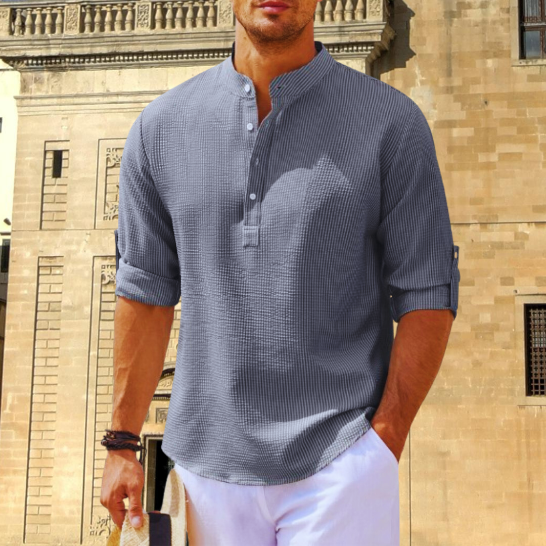Christopher Men's Dress Shirt Classic Up Collar White