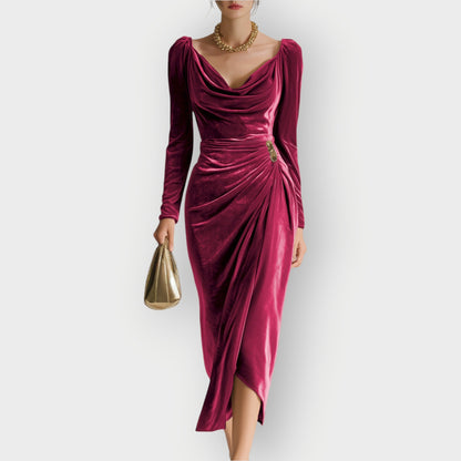 Women's Midi Dress Elegance - Fashinoza
